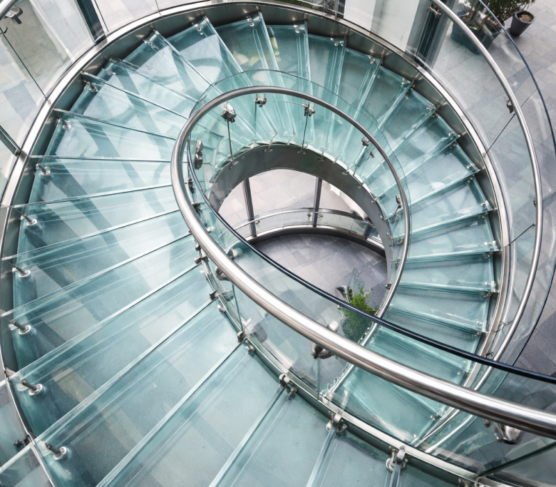 glass staircase design