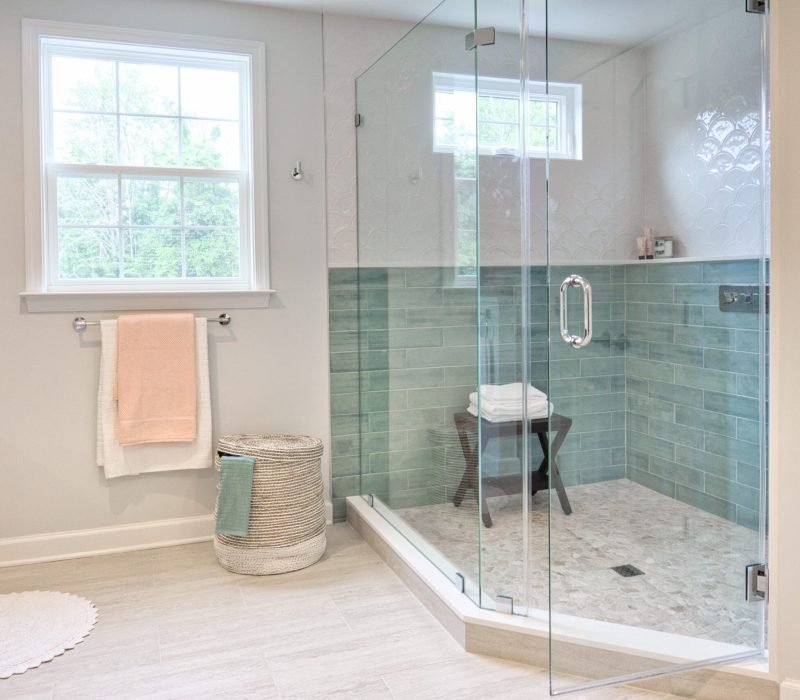 glass shower cubicle